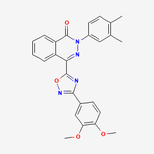 molecular formula C26H22N4O4 B2779263 4-[3-(3,4-二甲氧基苯基)-1,2,4-噁二唑-5-基]-2-(3,4-二甲基苯基)邻苯二酮-1(2H)-酮 CAS No. 1291858-08-6