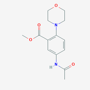 molecular formula C14H18N2O4 B277928 Methyl 5-(acetylamino)-2-(morpholin-4-yl)benzoate 