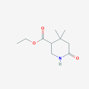 molecular formula C10H17NO3 B2779286 Ethyl 4,4-dimethyl-6-oxopiperidine-3-carboxylate CAS No. 2112678-12-1