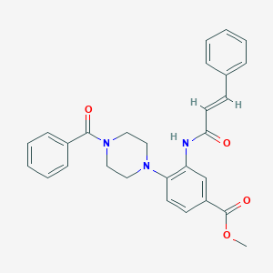 Methyl 4-(4-benzoyl-1-piperazinyl)-3-(cinnamoylamino)benzoate