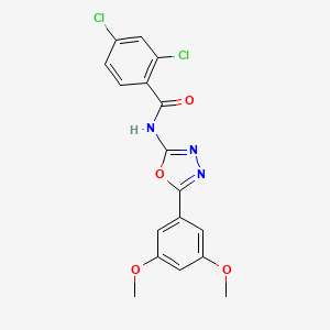 molecular formula C17H13Cl2N3O4 B2779300 2,4-dichloro-N-(5-(3,5-dimethoxyphenyl)-1,3,4-oxadiazol-2-yl)benzamide CAS No. 921060-85-7