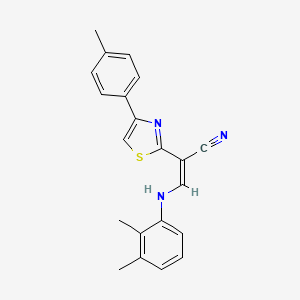 (Z)-3-((2,3-dimethylphenyl)amino)-2-(4-(p-tolyl)thiazol-2-yl)acrylonitrile