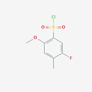 molecular formula C8H8ClFO3S B2779309 5-Fluoro-2-methoxy-4-methylbenzenesulfonyl chloride CAS No. 1780711-13-8