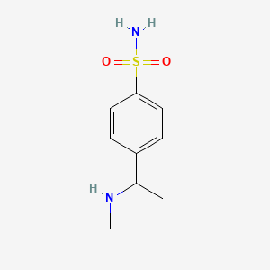molecular formula C9H14N2O2S B2779312 4-[1-(甲基氨基)乙基]苯磺酰胺 CAS No. 851879-15-7