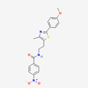 molecular formula C20H19N3O4S B2779318 N-{2-[2-(4-methoxyphenyl)-4-methyl-1,3-thiazol-5-yl]ethyl}-4-nitrobenzamide CAS No. 890955-34-7