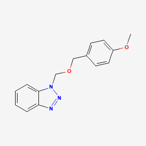 molecular formula C15H15N3O2 B2779324 1-[(4-Methoxyphenyl)methoxymethyl]benzotriazole CAS No. 681442-63-7