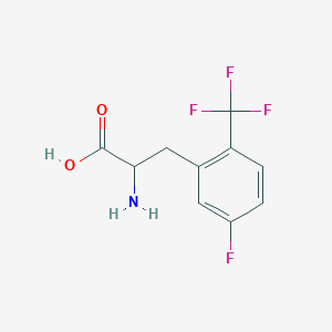 molecular formula C10H9F4NO2 B2779336 2-氨基-3-[5-氟-2-(三氟甲基)苯基]丙酸 CAS No. 1260002-41-2