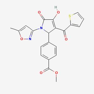 methyl 4-(4-hydroxy-1-(5-methylisoxazol-3-yl)-5-oxo-3-(thiophene-2-carbonyl)-2,5-dihydro-1H-pyrrol-2-yl)benzoate
