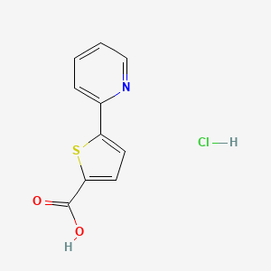molecular formula C10H8ClNO2S B2779366 5-Pyridin-2-ylthiophene-2-carboxylic acid;hydrochloride CAS No. 2243504-60-9
