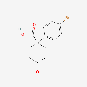 molecular formula C13H13BrO3 B2779372 1-(4-Bromophenyl)-4-oxocyclohexanecarboxylic Acid CAS No. 887978-75-8