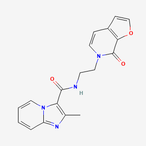molecular formula C18H16N4O3 B2779383 2-methyl-N-(2-(7-oxofuro[2,3-c]pyridin-6(7H)-yl)ethyl)imidazo[1,2-a]pyridine-3-carboxamide CAS No. 2034323-29-8