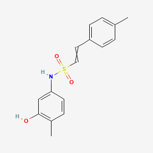 molecular formula C16H17NO3S B2779384 N-(3-hydroxy-4-methylphenyl)-2-(4-methylphenyl)ethene-1-sulfonamide CAS No. 1376446-72-8