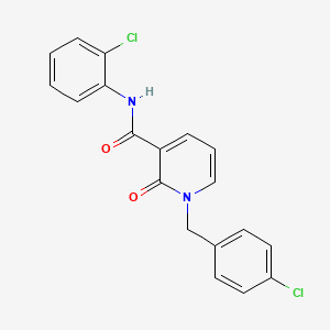 molecular formula C19H14Cl2N2O2 B2779387 1-(4-氯苄基)-N-(2-氯苯基)-2-氧代-1,2-二氢吡啶-3-甲酰胺 CAS No. 899991-32-3
