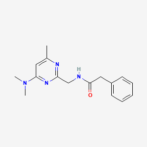 molecular formula C16H20N4O B2779389 N-((4-(dimethylamino)-6-methylpyrimidin-2-yl)methyl)-2-phenylacetamide CAS No. 1797718-61-6