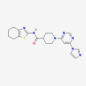 1-(6-(1H-imidazol-1-yl)pyrimidin-4-yl)-N-(4,5,6,7-tetrahydrobenzo[d]thiazol-2-yl)piperidine-4-carboxamide