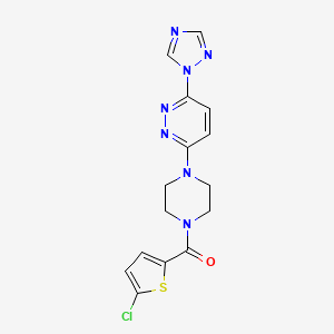 (4-(6-(1H-1,2,4-triazol-1-yl)pyridazin-3-yl)piperazin-1-yl)(5-chlorothiophen-2-yl)methanone