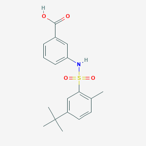 molecular formula C18H21NO4S B2779399 3-(5-叔丁基-2-甲基苯基磺酰氨基)苯甲酸 CAS No. 380431-61-8