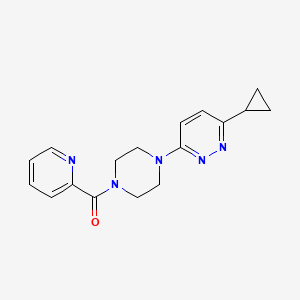 molecular formula C17H19N5O B2779402 (4-(6-Cyclopropylpyridazin-3-yl)piperazin-1-yl)(pyridin-2-yl)methanone CAS No. 2034426-57-6