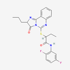 N-(2,5-difluorophenyl)-2-((3-oxo-2-propyl-2,3-dihydroimidazo[1,2-c]quinazolin-5-yl)thio)butanamide