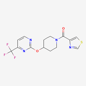1,3-Thiazol-4-yl-[4-[4-(trifluoromethyl)pyrimidin-2-yl]oxypiperidin-1-yl]methanone