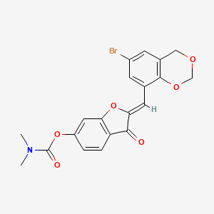 (Z)-2-((6-bromo-4H-benzo[d][1,3]dioxin-8-yl)methylene)-3-oxo-2,3-dihydrobenzofuran-6-yl dimethylcarbamate