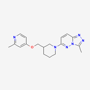 3-Methyl-6-[3-[(2-methylpyridin-4-yl)oxymethyl]piperidin-1-yl]-[1,2,4]triazolo[4,3-b]pyridazine