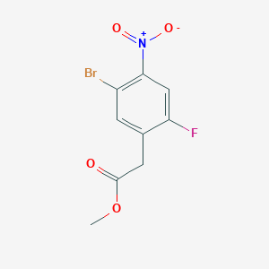 molecular formula C9H7BrFNO4 B2779413 甲酸2-(5-溴-2-氟-4-硝基苯基)醋酯 CAS No. 1706449-40-2