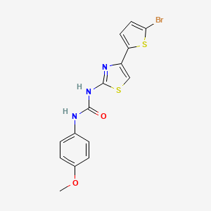 molecular formula C15H12BrN3O2S2 B2779414 1-(4-(5-Bromothiophen-2-yl)thiazol-2-yl)-3-(4-methoxyphenyl)urea CAS No. 330189-55-4