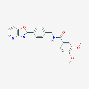 molecular formula C22H19N3O4 B277942 3,4-dimethoxy-N-(4-[1,3]oxazolo[4,5-b]pyridin-2-ylbenzyl)benzamide 