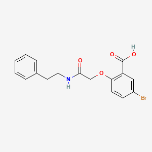 5-Bromo-2-{2-oxo-2-[(2-phenylethyl)amino]ethoxy}benzoic acid