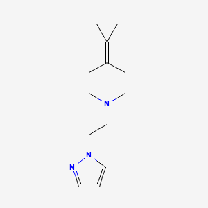 molecular formula C13H19N3 B2779427 4-Cyclopropylidene-1-(2-pyrazol-1-ylethyl)piperidine CAS No. 2168801-03-2
