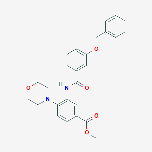 Methyl 3-{[3-(benzyloxy)benzoyl]amino}-4-(4-morpholinyl)benzoate