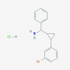 [2-(3-Bromophenyl)cyclopropyl]-phenylmethanamine;hydrochloride