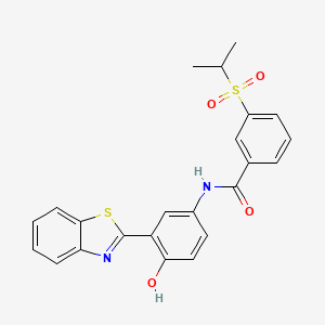 molecular formula C23H20N2O4S2 B2779435 N-(3-(benzo[d]thiazol-2-yl)-4-hydroxyphenyl)-3-(isopropylsulfonyl)benzamide CAS No. 899967-87-4