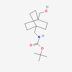 molecular formula C15H27NO3 B2779447 Tert-butyl ((4-(hydroxymethyl)bicyclo[2.2.2]octan-1-yl)methyl)carbamate CAS No. 916210-37-2