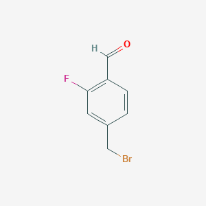 molecular formula C8H6BrFO B2779448 4-(Bromomethyl)-2-fluorobenzaldehyde CAS No. 1379307-40-0