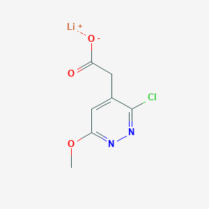 Lithium;2-(3-chloro-6-methoxypyridazin-4-yl)acetate