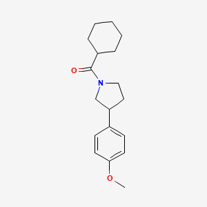 molecular formula C18H25NO2 B2779452 Cyclohexyl(3-(4-methoxyphenyl)pyrrolidin-1-yl)methanone CAS No. 1211425-46-5