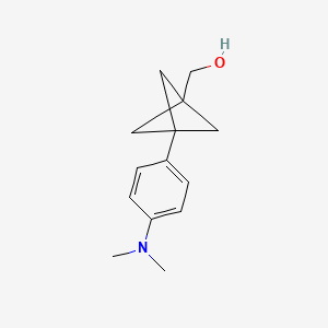 molecular formula C14H19NO B2779454 [3-[4-(Dimethylamino)phenyl]-1-bicyclo[1.1.1]pentanyl]methanol CAS No. 2287342-20-3