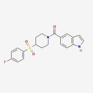 5-[4-(4-fluorobenzenesulfonyl)piperidine-1-carbonyl]-1H-indole