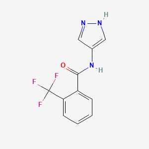 molecular formula C11H8F3N3O B2779458 N-(1H-吡唑-4-基)-2-(三氟甲基)苯甲酰胺 CAS No. 1153804-00-2
