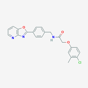 molecular formula C22H18ClN3O3 B277946 2-(4-chloro-3-methylphenoxy)-N-(4-[1,3]oxazolo[4,5-b]pyridin-2-ylbenzyl)acetamide 