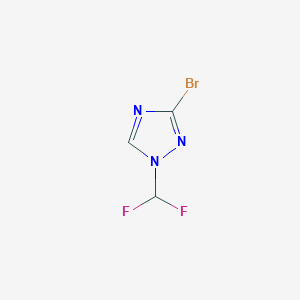 molecular formula C3H2BrF2N3 B2779461 3-Bromo-1-(difluoromethyl)-1H-1,2,4-triazole CAS No. 2155855-86-8