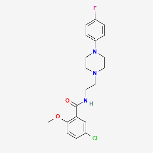 molecular formula C20H23ClFN3O2 B2779463 5-chloro-N-(2-(4-(4-fluorophenyl)piperazin-1-yl)ethyl)-2-methoxybenzamide CAS No. 1049440-51-8