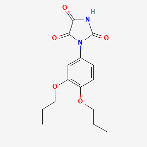 molecular formula C15H18N2O5 B2779465 1-(3,4-Dipropoxyphenyl)imidazolidine-2,4,5-trione CAS No. 775314-85-7