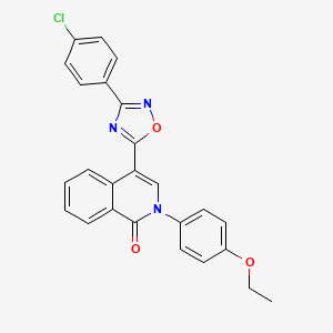 molecular formula C25H18ClN3O3 B2779469 4-[3-(4-chlorophenyl)-1,2,4-oxadiazol-5-yl]-2-(4-ethoxyphenyl)isoquinolin-1(2H)-one CAS No. 1326859-46-4