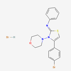 molecular formula C19H19Br2N3OS B2779472 (Z)-N-(4-(4-bromophenyl)-3-morpholinothiazol-2(3H)-ylidene)aniline hydrobromide CAS No. 1180031-69-9