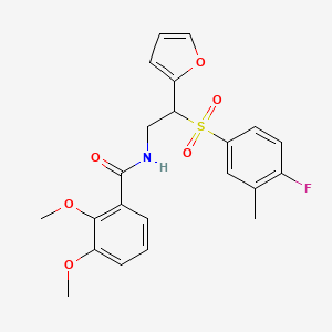 N-[2-(4-fluoro-3-methylbenzenesulfonyl)-2-(furan-2-yl)ethyl]-2,3-dimethoxybenzamide