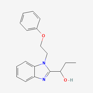1-[1-(2-Phenoxyethyl)benzimidazol-2-yl]propan-1-ol