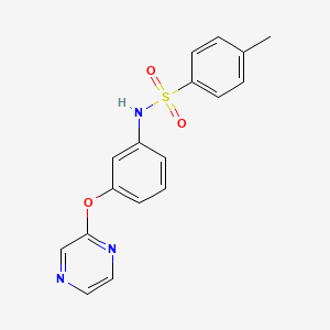 molecular formula C17H15N3O3S B2779482 4-methyl-N-[3-(2-pyrazinyloxy)phenyl]benzenesulfonamide CAS No. 866157-04-2